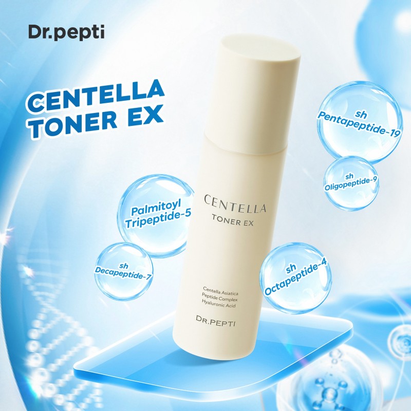Toner Dr.Pepti căng bóng, dưỡng ẩm, phục hồi da Centella Toner EX