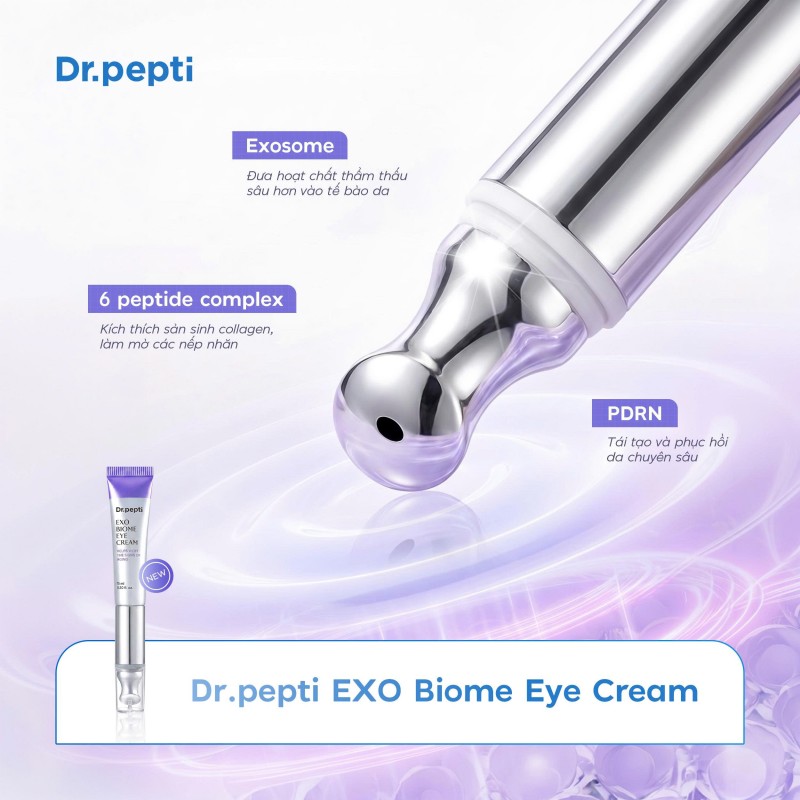 Kem Dưỡng Mắt Hỗ Trợ Nâng Cơ, Giảm Nhăn Dr.pepti Exo Biome Eye Cream 15ml
